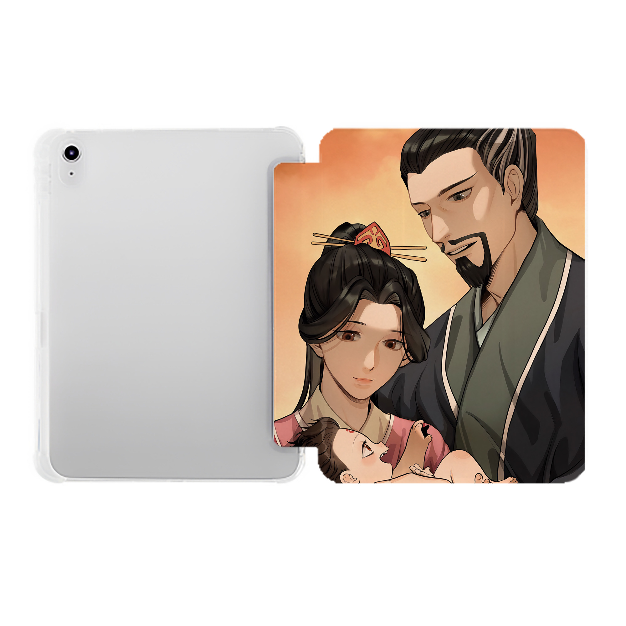 （画像用） Ne Zha 2 ナタ 魔童の大暴れ IPad ケース ペン収納付き 三つ折りスタンド PUレザー×シリコン 対応機種9.5/10.5/10.9インチ